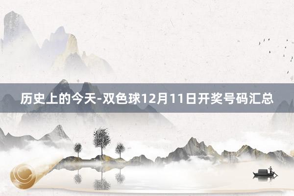 历史上的今天-双色球12月11日开奖号码汇总